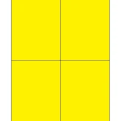 Tape Logic® Rectangle Laser Labels, 4 1/4" x 5 1/2", Fluorescent Yellow, 400/Case (LL183YE)