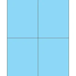 Tape Logic® Rectangle Laser Labels, 4 1/4" x 5 1/2", Pastel Blue, 400/Case (LL183BE)