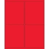 Tape Logic® Rectangle Laser Labels, 4" x 5", Fluorescent Red, 400/Case (LL181RD)