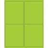 Tape Logic® Rectangle Laser Labels, 4" x 5", Fluorescent Green, 400/Case (LL181GN)
