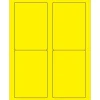 Tape Logic® Rectangle Laser Labels, 3 1/2" x 5", Fluorescent Yellow, 400/Case (LL176YE)