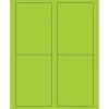 Tape Logic® Rectangle Laser Labels, 3 1/2" x 5", Fluorescent Green, 400/Case (LL176GN)