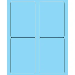 Tape Logic® Rectangle Laser Labels, 3 1/2" x 5", Pastel Blue, 400/Case (LL176BE)