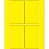 Tape Logic® Rectangle Laser Labels, 3" x 5", Fluorescent Yellow, 400/Case (LL175YE)