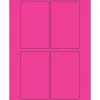 Tape Logic® Rectangle Laser Labels, 3" x 5", Fluorescent Pink, 400/Case (LL175PK)