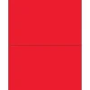 Tape Logic® Rectangle Laser Labels, 8 1/2" x 5 1/2", Fluorescent Red, 200/Case (LL184RD)