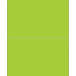 Tape Logic® Rectangle Laser Labels, 8 1/2" x 5 1/2", Fluorescent Green, 200/Case (LL184GN)