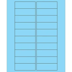 Tape Logic Rectangle Laser Labels, 3" x 1", Pastel Blue, 2000/Case (LL174BE)