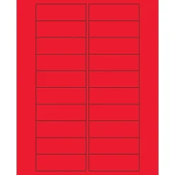 Tape Logic Rectangle Laser Labels, 3" x 1", Fluorescent Red, 2000/Case (LL174RD)