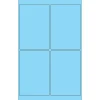 Tape Logic Rectangle Laser Labels, 4" x 6", Pastel Blue, 400/Case (LL186BE)