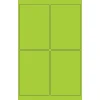 Tape Logic Rectangle Laser Labels, 4" x 6", Fluorescent Green, 400/Case (LL186GN)