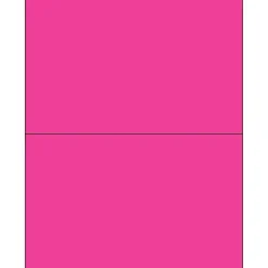 Tape Logic® Removable Rectangle Laser Labels, 8 1/2" x 5 1/2", Fluorescent Pink, 200/Case (LL415PK)