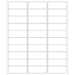 Tape Logic® Weather-Resistant Laser Labels, 2 5/8" x 1", White, 3000/Case (LL251WR)