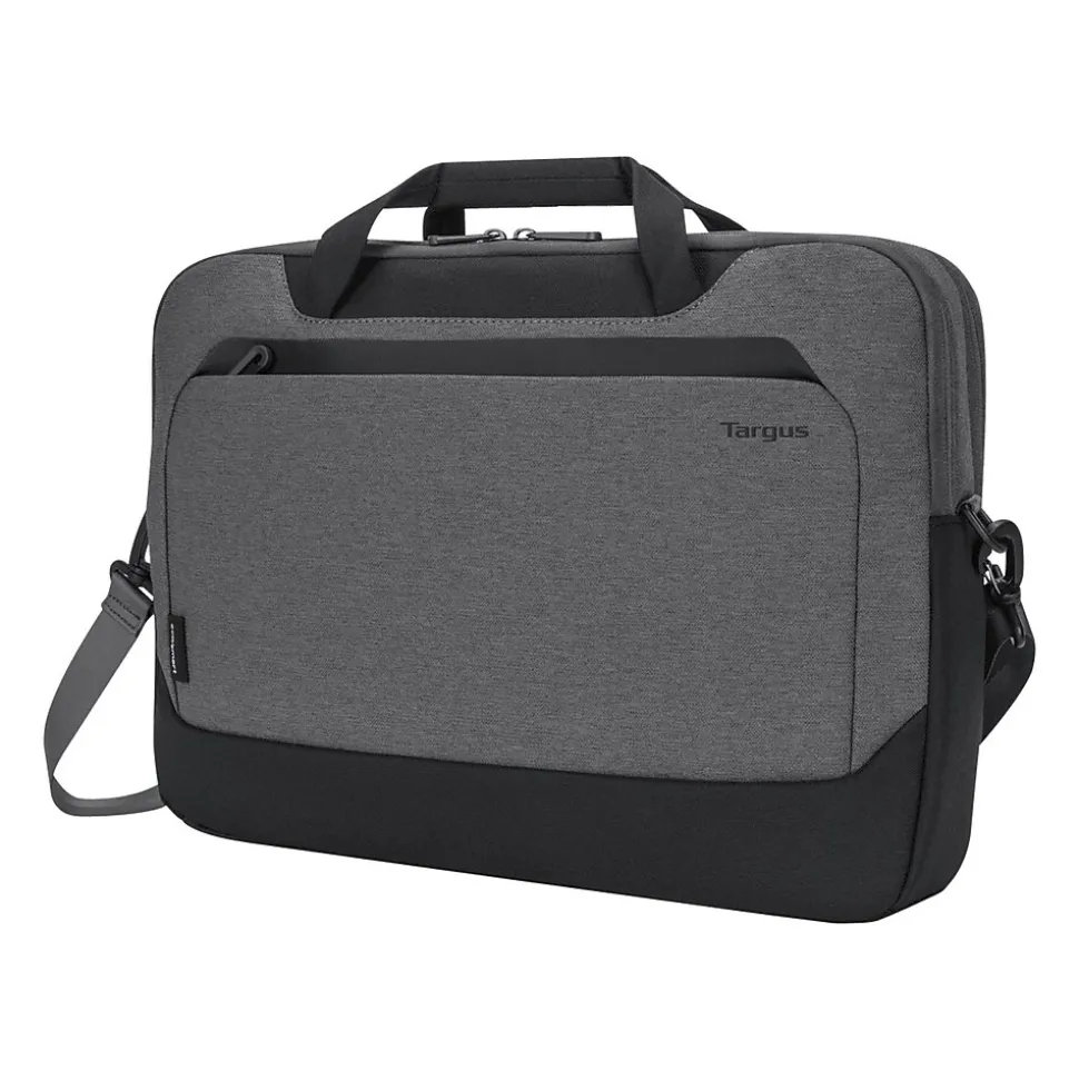 Targus Cypress Laptop Briefcase, Light Gray Fabric (TBT92602GL)