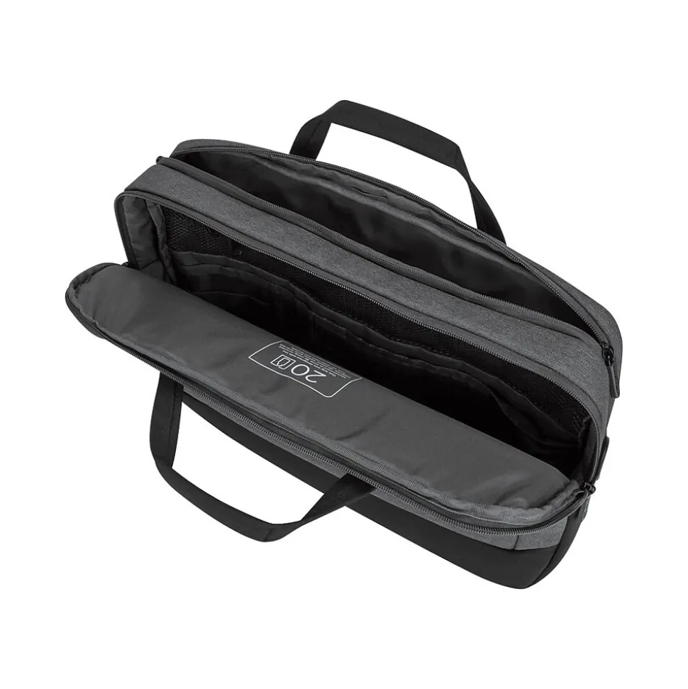Targus Cypress Laptop Briefcase, Light Gray Fabric (TBT92602GL)