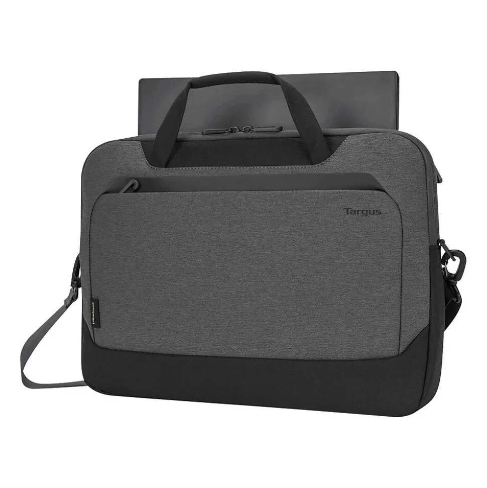 Targus Cypress Laptop Briefcase, Light Gray Fabric (TBT92602GL)