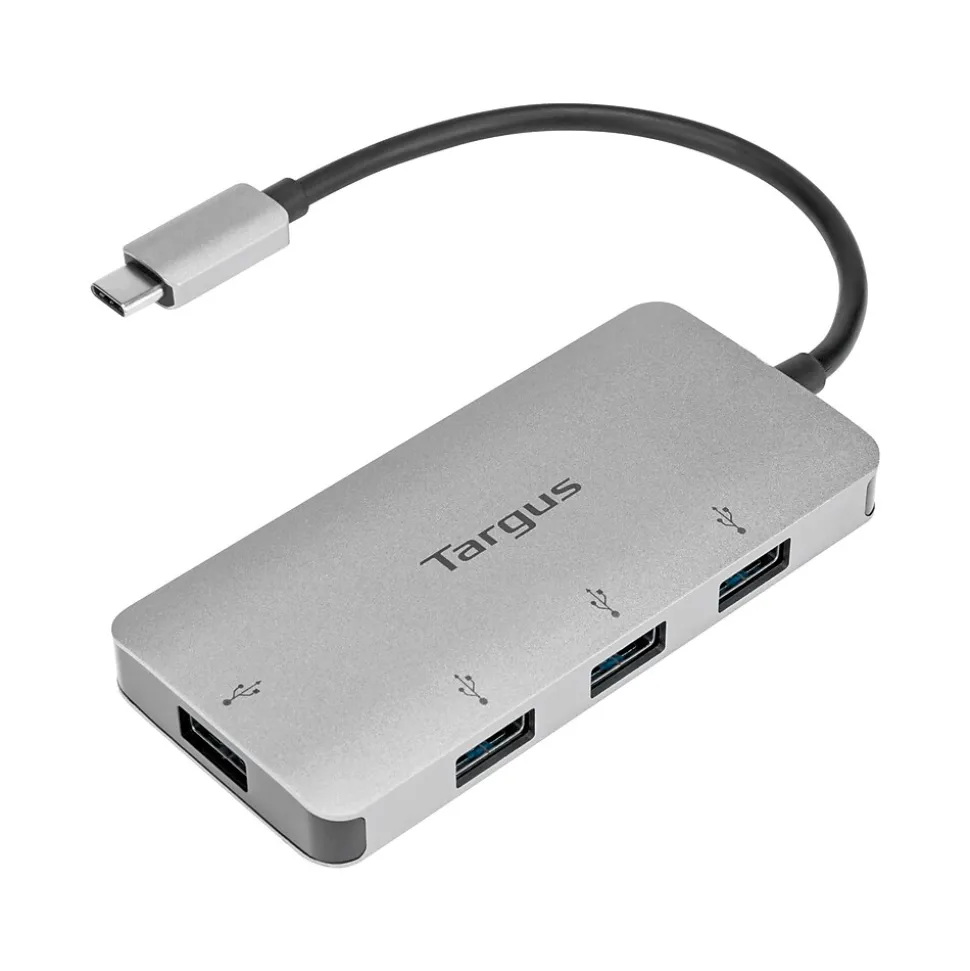 Targus 4-Port USB-C Hub, Silver (ACH226BT)