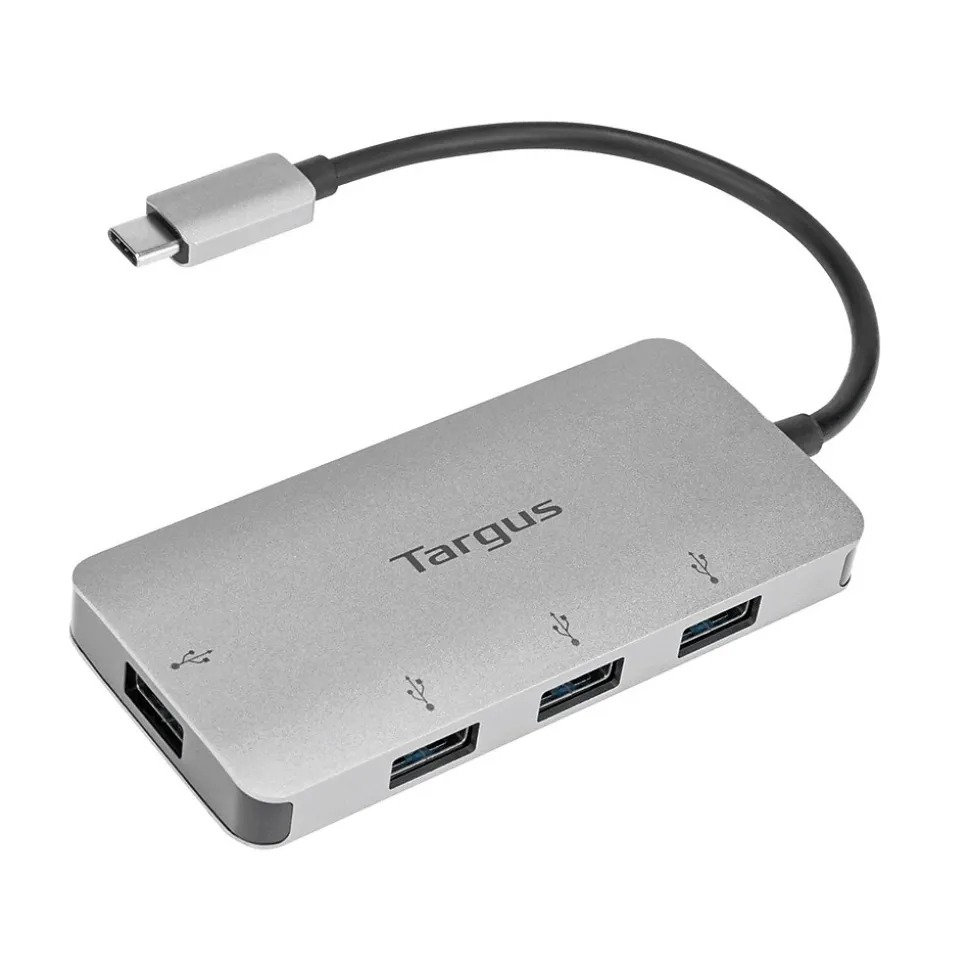 Targus 4-Port USB-C Hub, Silver (ACH226BT)