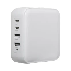 Targus PowerElite USB Type-C/USB Type-A 100W Universal Wall Charger, White (APA10906US)
