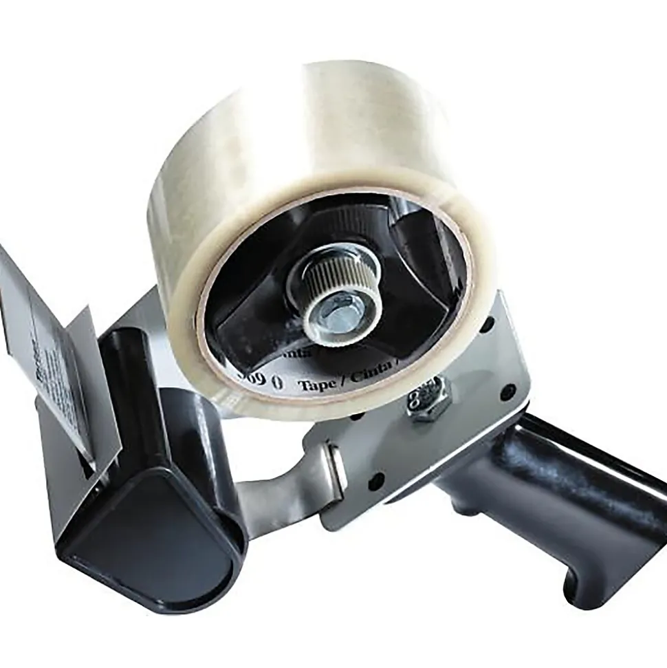 Tartan Pistol Grip 2" to 3" Handheld Packing Tape Dispenser, Black (HB903)