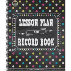 Teacher Created Resources Chalkboard Brights 160 Pages, Lesson Planner and Record Book, Each (TCR3716)
