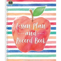 Teacher Created Resources Watercolor Lesson Plan and Record Book, 160 Pages, 8.5" x 11" (TCR3586)