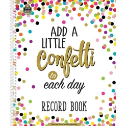 Teacher Created Resources Confetti Record Book, Pack of 3 (TCR3570-3)