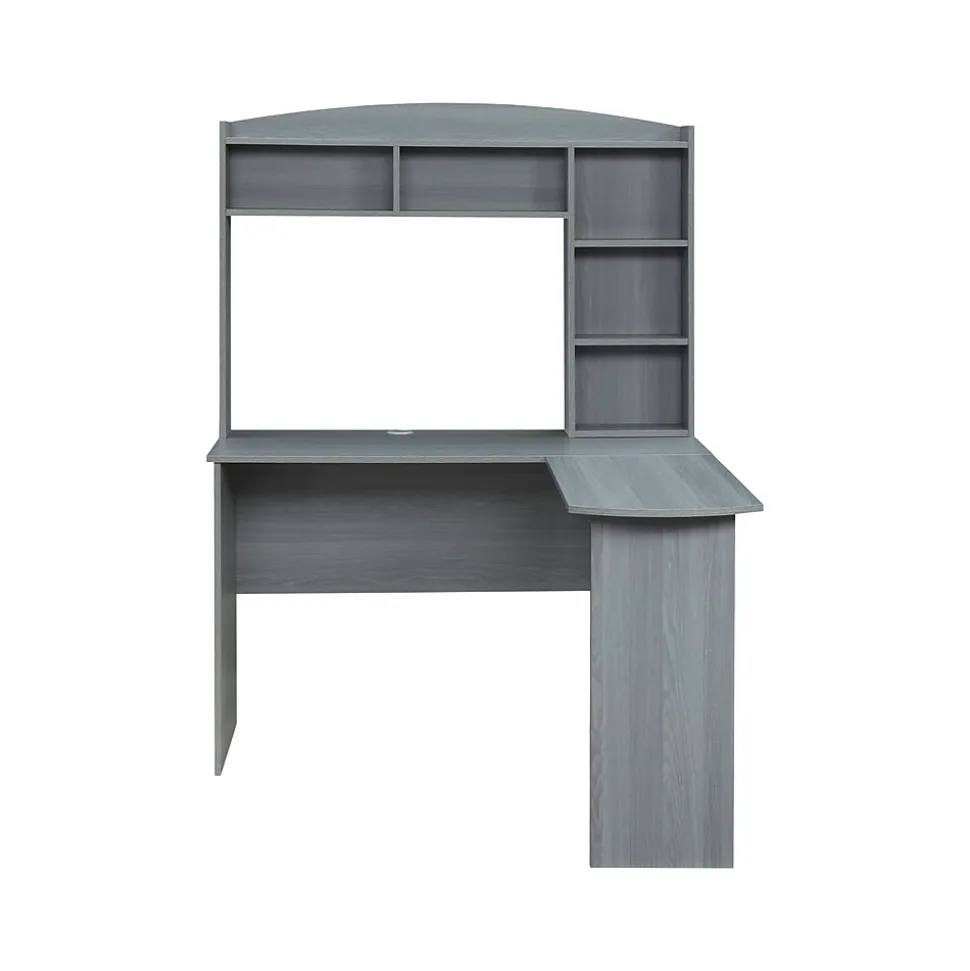 Techni Mobili 47" L-Shaped Desk, Gray (RTA-8410-GRY)
