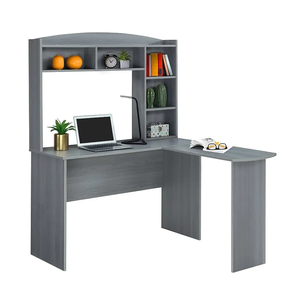 Techni Mobili 47" L-Shaped Desk, Gray (RTA-8410-GRY)