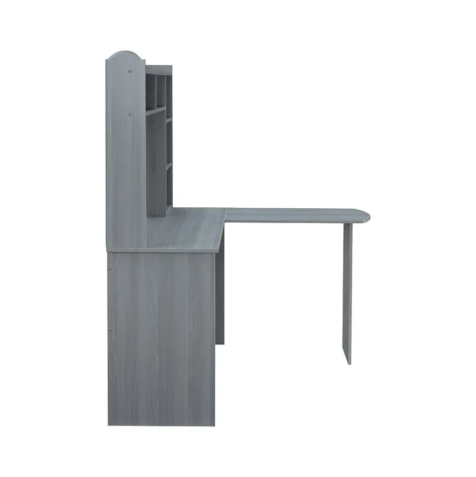 Techni Mobili 47" L-Shaped Desk, Gray (RTA-8410-GRY)