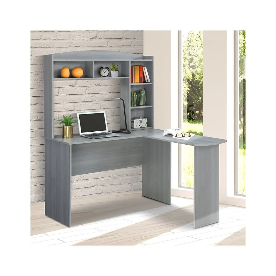 Techni Mobili 47" L-Shaped Desk, Gray (RTA-8410-GRY)