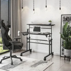 Techni Mobili 36" Mobile Desk, Black (RTA-3800SU-BK)