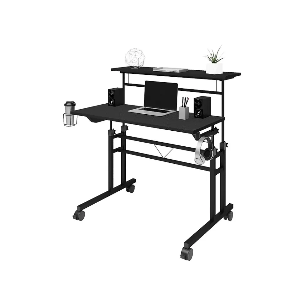 Techni Mobili 36" Mobile Desk, Black (RTA-3800SU-BK)