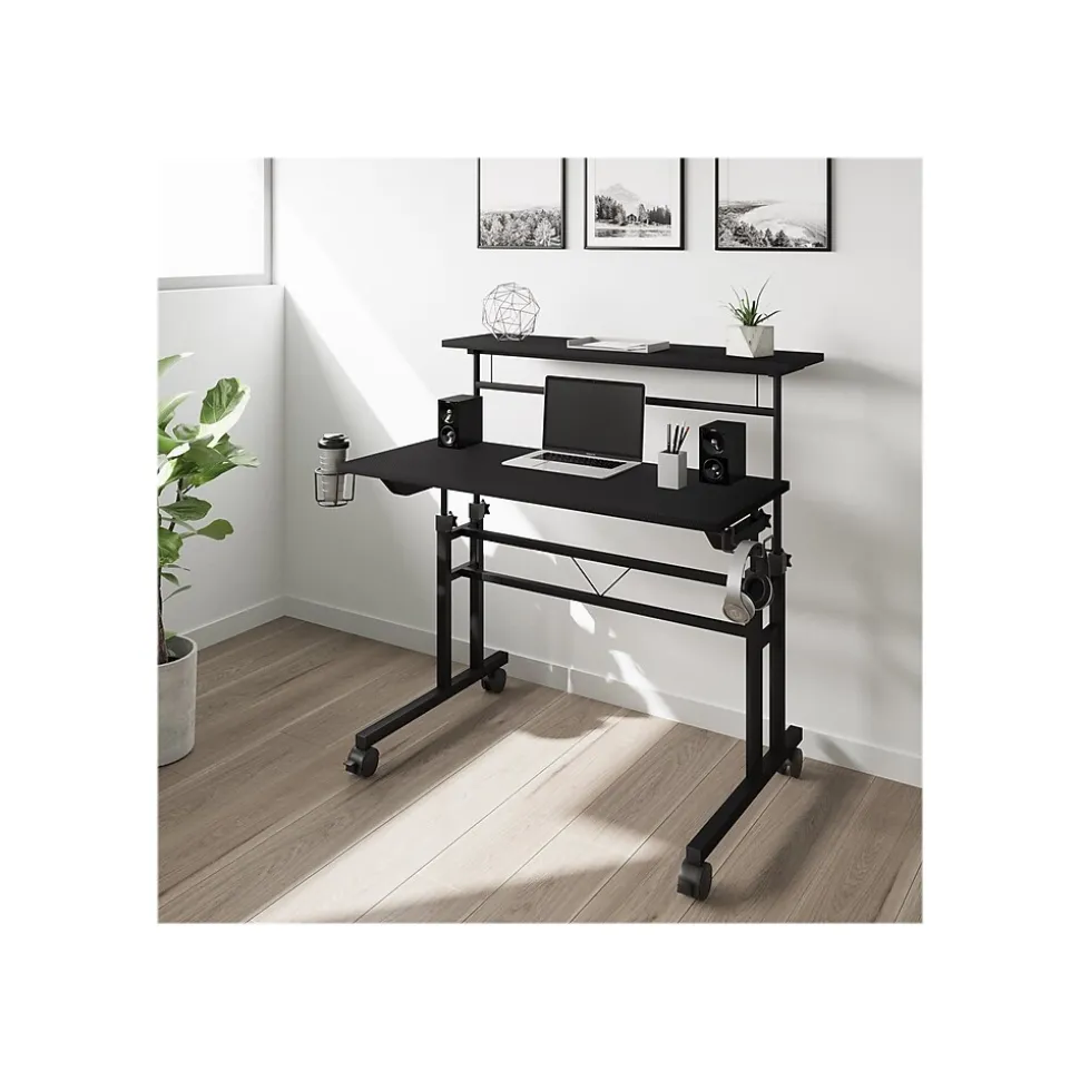 Techni Mobili 36" Mobile Desk, Black (RTA-3800SU-BK)