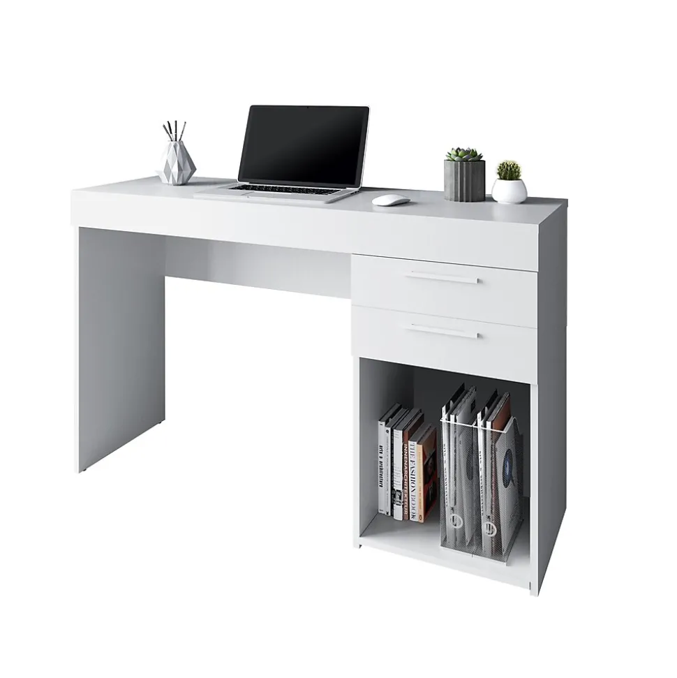 Techni Mobili 48" Writing Desk, White (RTA-913D-WHT)