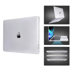 Techprotectus Hard-Shell Laptop Case with Keyboard Cover and Screen Protector, Clear, Plastic (TP-CYCL-MA13ST)