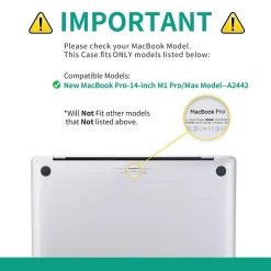 Techprotectus Hard-Shell Laptop Case, Clear, Plastic (TP-RCL-MP14M1)