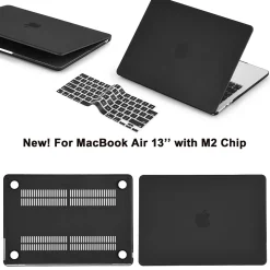 Techprotectus Hard-Shell Laptop Sleeve with Keyboard Cover, Black, (TP-BK-MA13M2)