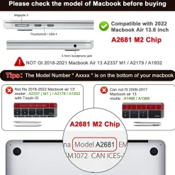 Techprotectus Hard-Shell Laptop Sleeve with Keyboard Cover, Black, (TP-BK-MA13M2)