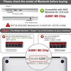 Techprotectus Hard-Shell Laptop Sleeve with Keyboard Cover, Crystal Clear, (TP-CYC-K-MA13M2)