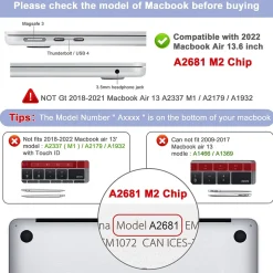 Techprotectus Hard-Shell Laptop Sleeve with Keyboard Cover, Serenity Blue, (TP-SB-K-MA13M2)