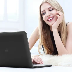 Techprotectus Laptop Case with Keyboard Cover and Screen Protector, Black, Plastic (TP-BK-K-MA13M1)