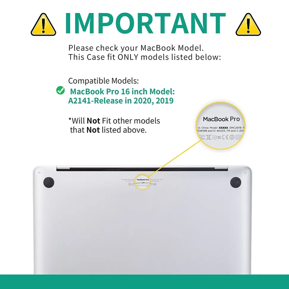 Techprotectus Laptop Case with Keyboard Cover and Screen Protector, Clear, Plastic (TP-CYCL-MP16ST)