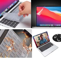 Techprotectus Laptop Case with Keyboard Cover and Screen Protector, Clear, Plastic (TP-CYCL-MP13ST)