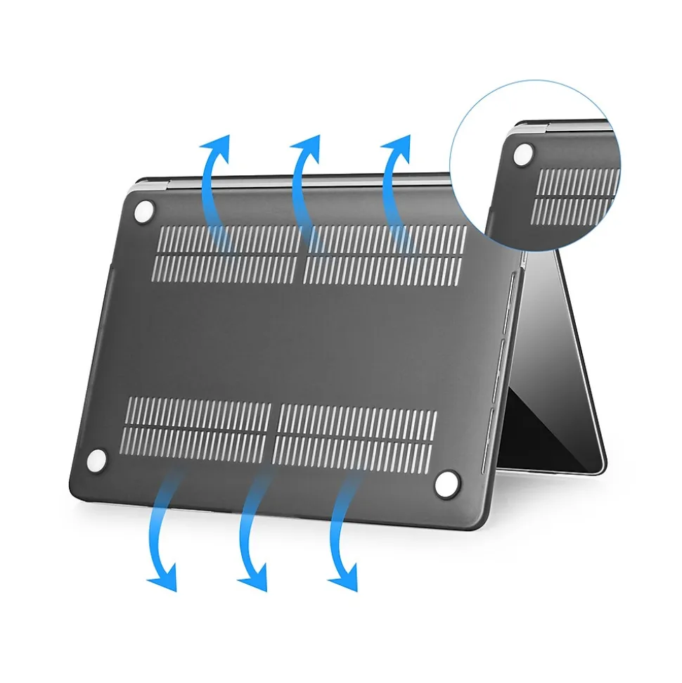 Techprotectus Laptop Case with Keyboard Cover and Screen Protector, Black, Plastic (TP-BK-K-MP14M1)