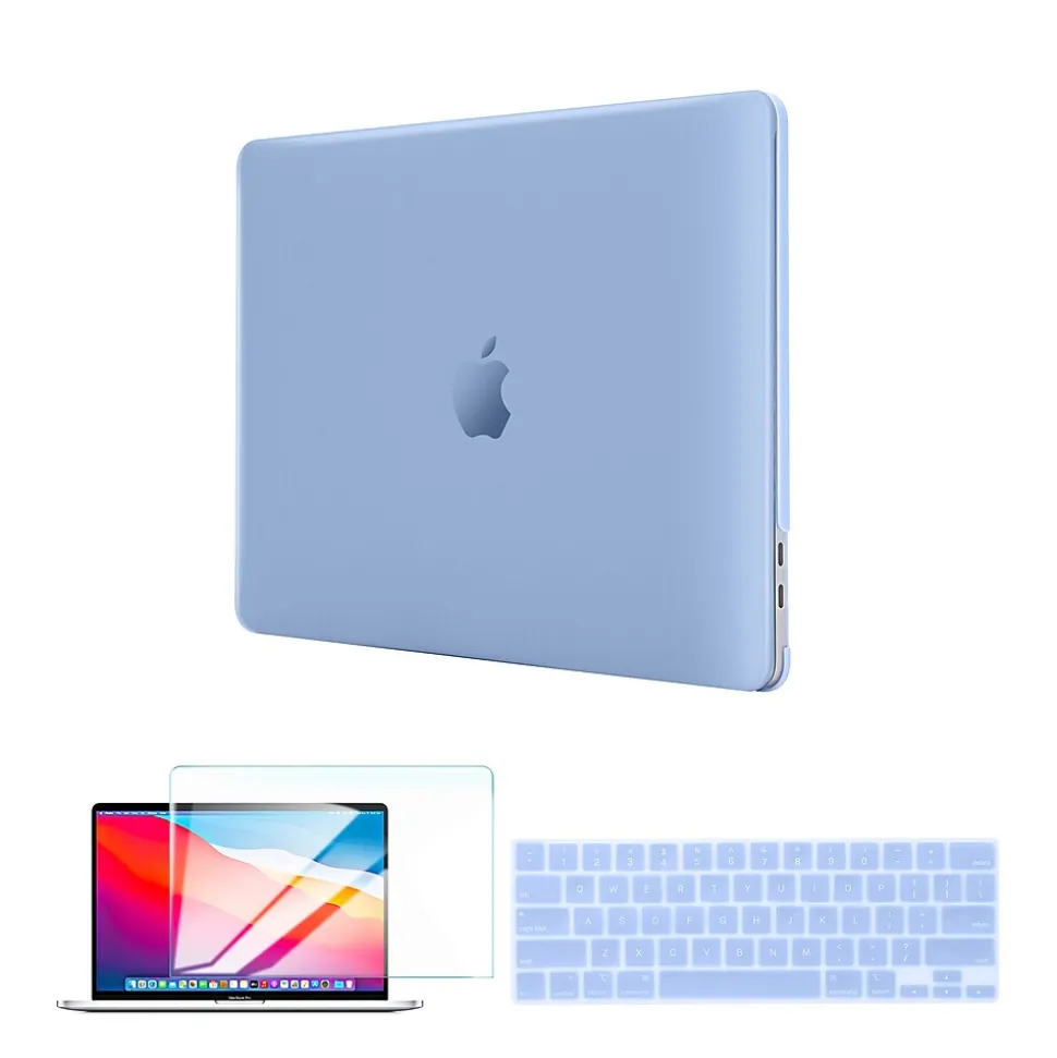 Techprotectus Laptop Case with Keyboard Cover and Screen Protector, Light Blue, Plastic (TP-SB-K-MP13M1)