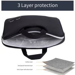 Techprotectus Neoprene Laptop Sleeve for 15.6 & 16" Laptops, Black (TP-BK-NS15)