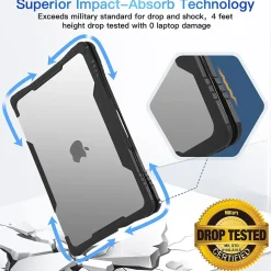 Techprotectus Rugged Laptop Sleeve with Keyboard Cover for Apple 13.6 Macbook Air 2022 M2, Clear (TP-RCL-MA13M2)