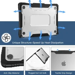 Techprotectus Rugged Laptop Sleeve with Keyboard Cover for Apple 13.6 Macbook Air 2022 M2, Clear (TP-RCL-MA13M2)