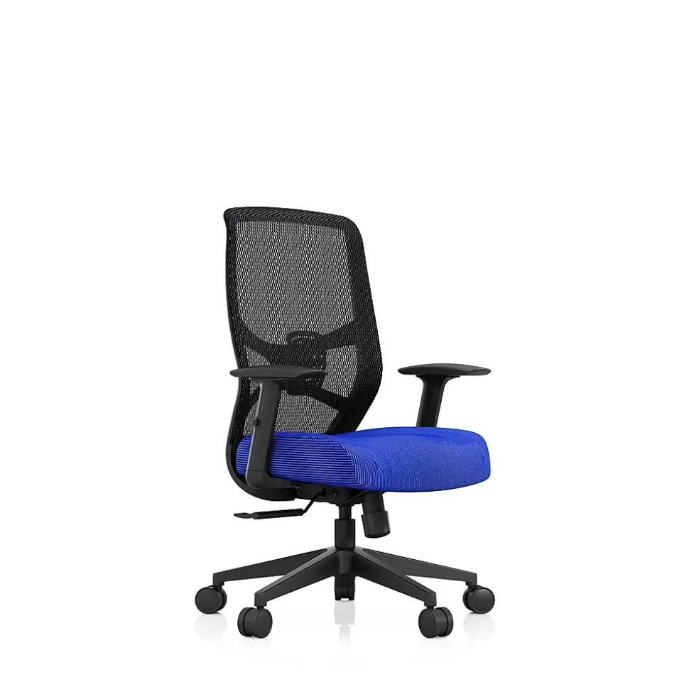 Tempur-Pedic ProTask Mesh/Fabric Swivel Executive Task Chair, Blue (TP-PROTASK-BLU)